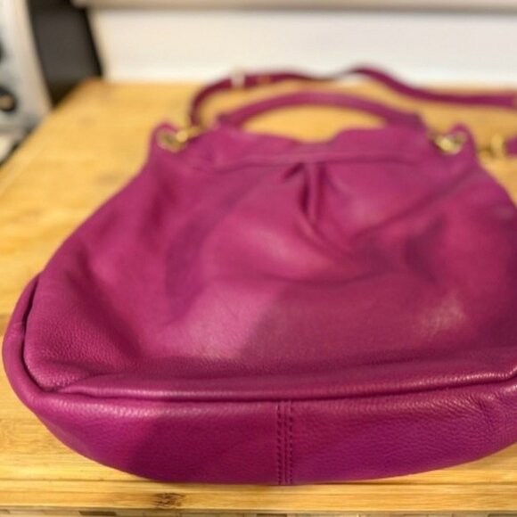 Vintage Y2K Marc Jacobs Raspberry Hillier Leather Hobo Bag - Picture 11 of 16